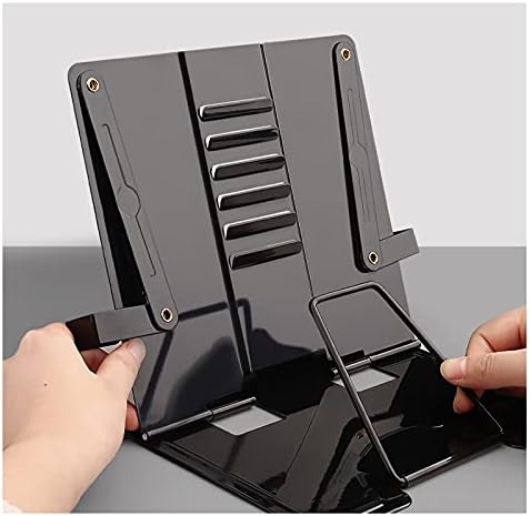 Yuidaaavzz Metal Book Stand with 6 Adjustable Angles