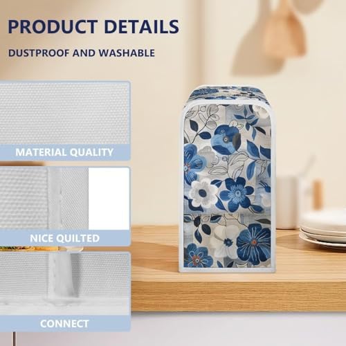 Blue Flower Can Opener Cover Dust Protector for Manual Can Opener