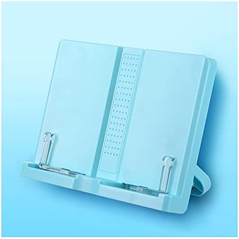 Adjustable Book Stand for Reading Cookbooks Tablets Blue