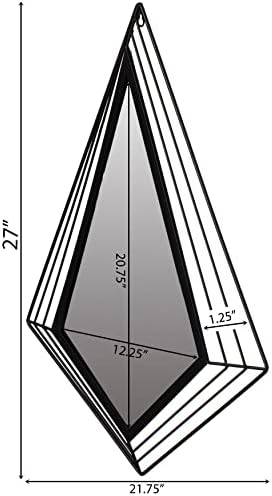 Uniquewise 27-Inch Tall Modern Diamond Mirror