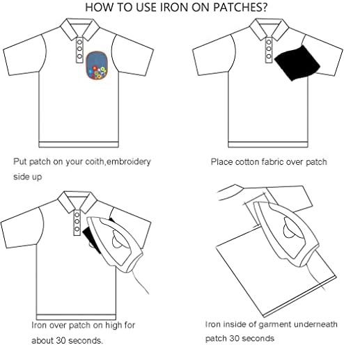 8 Pack Embroidered Iron On Patches for Hats and Clothes