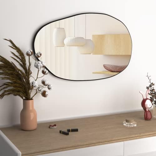 Manocorro Irregular Wall Mirror with Black Frame