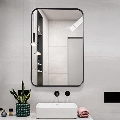 Black Mirror 30x40 Wall Mount Vanity Mirror with Aluminum Frame