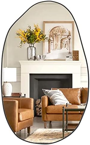 Manocorro Irregular Wall Mirror with Black Frame