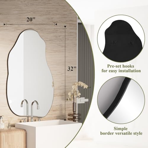 VooBang 20x32 Irregular Wavy Wall Mirror