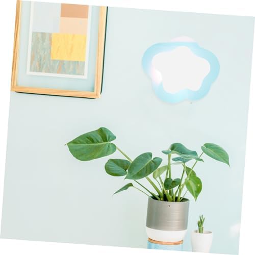 Modern Pink Wavy Cloud Shape Wall Mirror