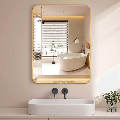 Bcofo Gold Frame Bathroom Mirror 30x40cm