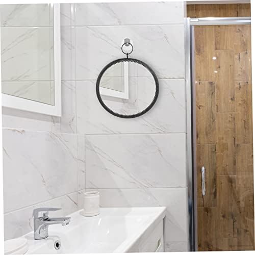 Ciieeo Rustic Round Wall Mirror for Bathroom and Bedroom