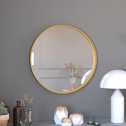 Merrick Lane Monaco Round Gold Frame Mirror 275