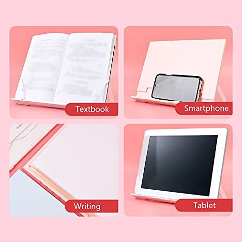 Yuidaaavzz Foldable Book Stand for Kitchen and Office Blue