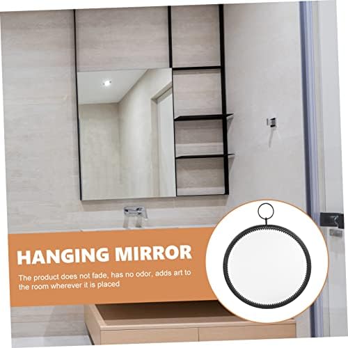 LIFKOME Black Round Wall Hanging Vanity Mirror