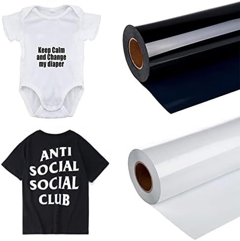 Heat Transfer Vinyl Roll Black 30x300cm for T-Shirt Customization