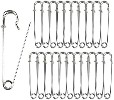YiwerDer Extra Large Safety Pins 22PCS 3Inch Heavy Duty