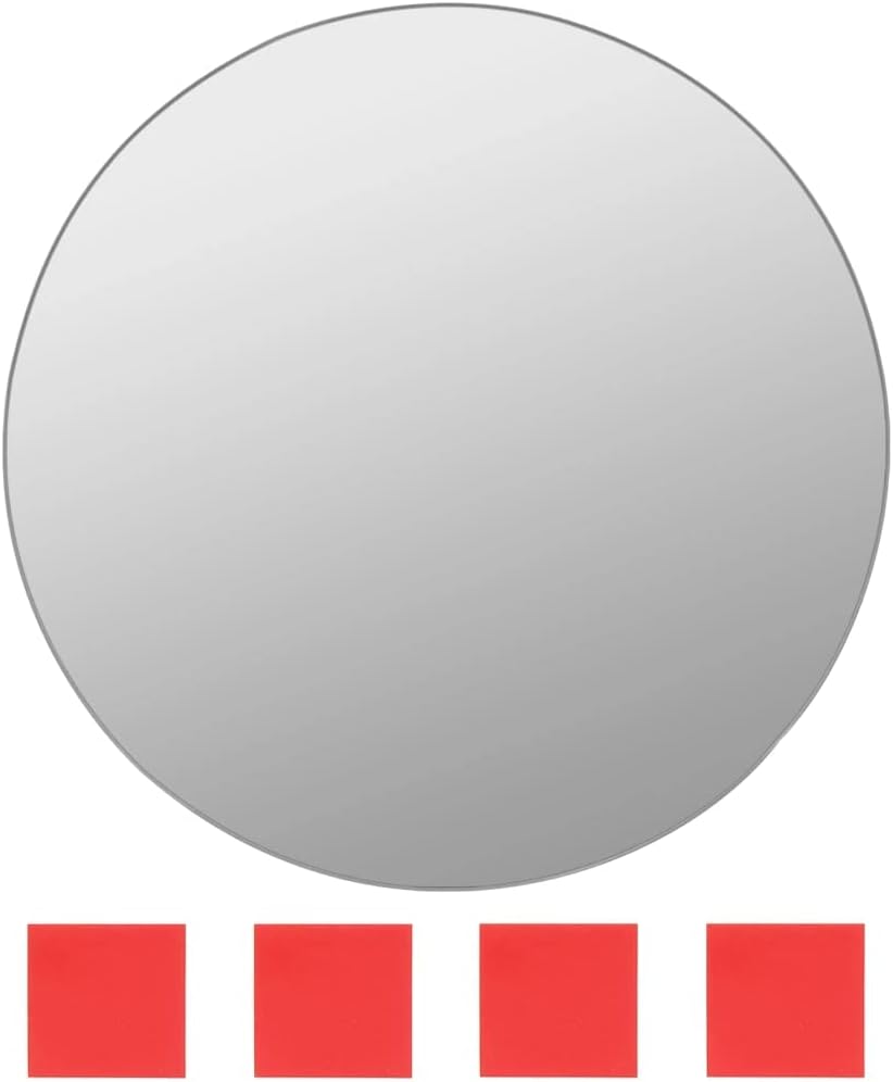 7 Piece Frameless Round Glass Mirror Set for Home Decor