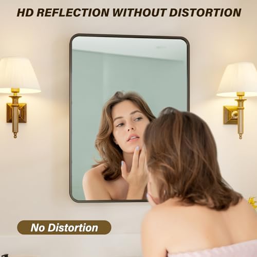 GAOMON 28x40 Inch Bathroom Mirror Metal Frame
