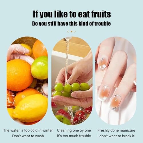 Fruit and Vegetable Washing Machine with Brush and Bowl Blue