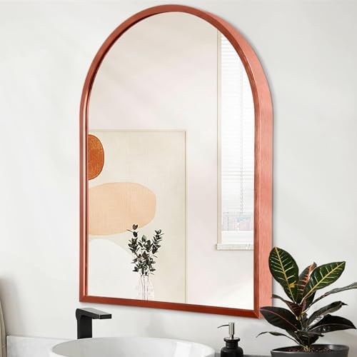 Arched Metal Wall Mirror 20x16 for Bathroom and Living Room