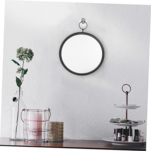 Ciieeo Rustic Round Wall Mirror for Bathroom and Bedroom