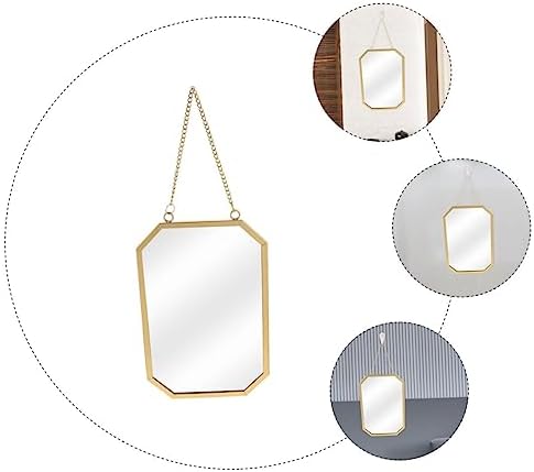 LABRIMP Wall Hanging Iron Mirror for Bedroom Bathroom