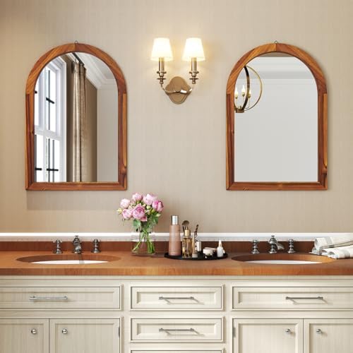 CHARMAID Farmhouse Wall Mirror 35x24 Arched