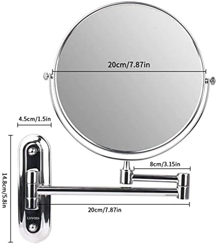 JHUS 8 Inch Lighted Vanity Mirror with Swivel