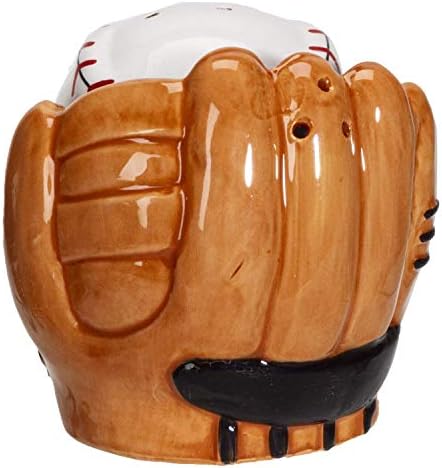 Pacific Giftware Baseball and Gloves Ceramic Shaker Set 1
