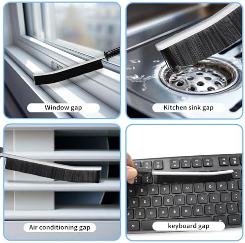Lufndyi 6pcs Multifunctional Crevice Cleaning Brush Set