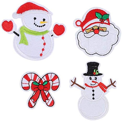 Garosa 24Pcs Christmas Embroidery Patches DIY Decor