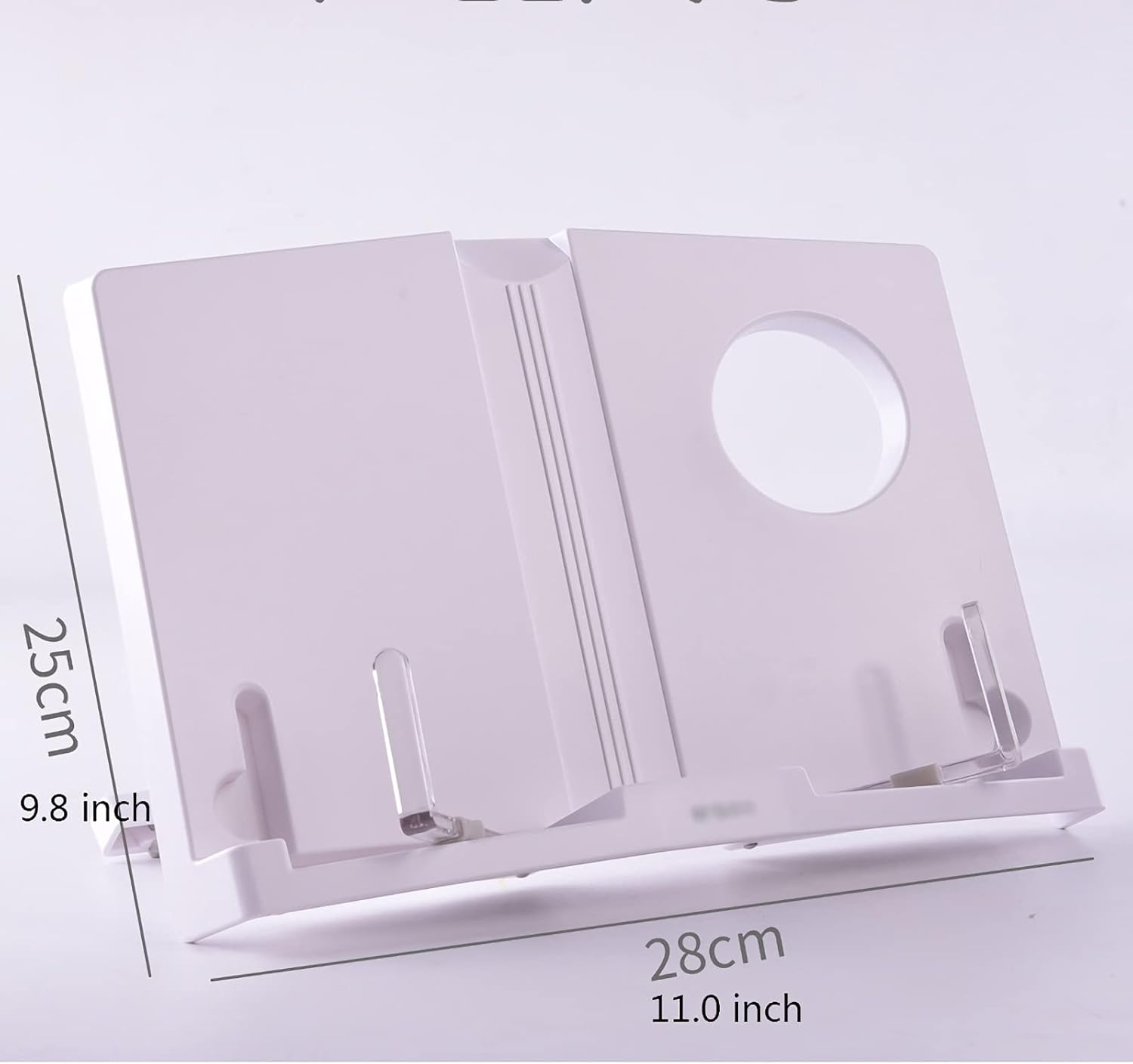 Adjustable Book Stand for Reading and Cooking Blue 11x10 inch Portable Foldable