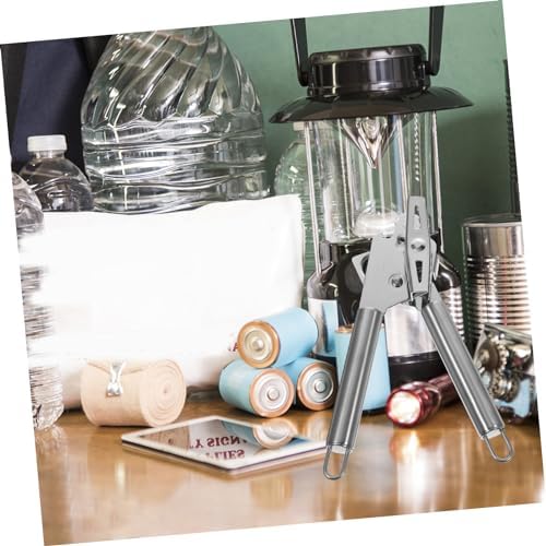 SHOWERORO Silver Manual Can Opener with Lid Lifter