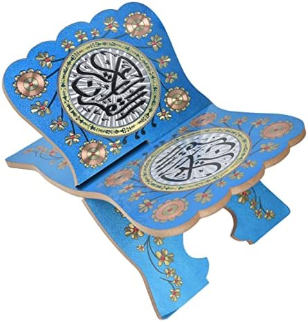 Foldable Bible Stand for Reading and Quran Holder Blue