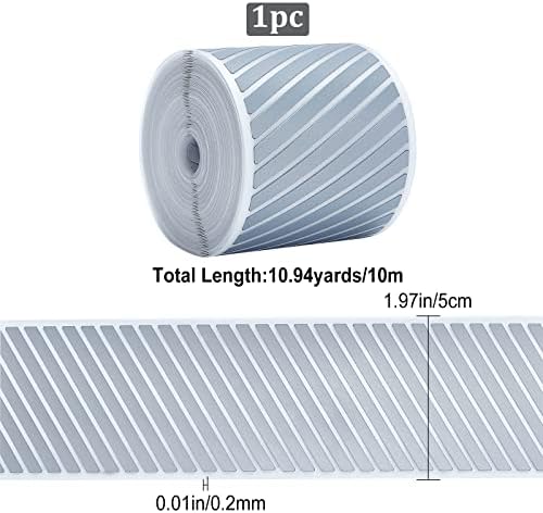 GORGECRAFT 2 x 33ft Silver Reflective Stripe Tape for Iron-on Transfers