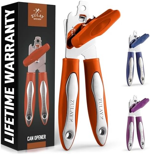 Zulay Kitchen Can Opener - Durable Stainless Steel Comfortable Grip