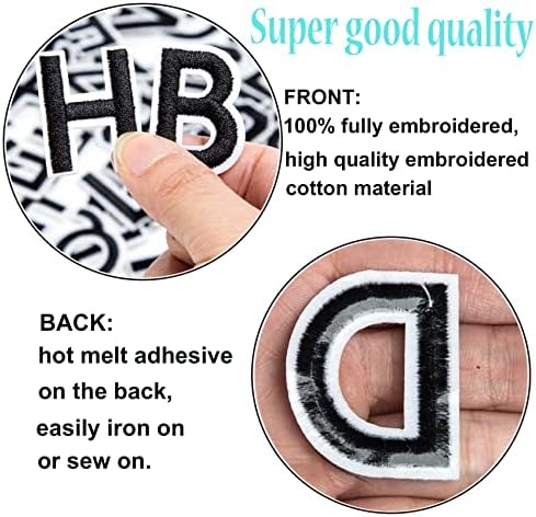 GYGYL Embroidered S Letter Patches 9PCS