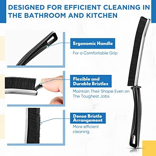 Raiten 3-Piece Hard Bristle Crevice Cleaning Brush Set