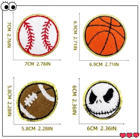 BMNORFUR Baseball Iron On Patches 4Pcs