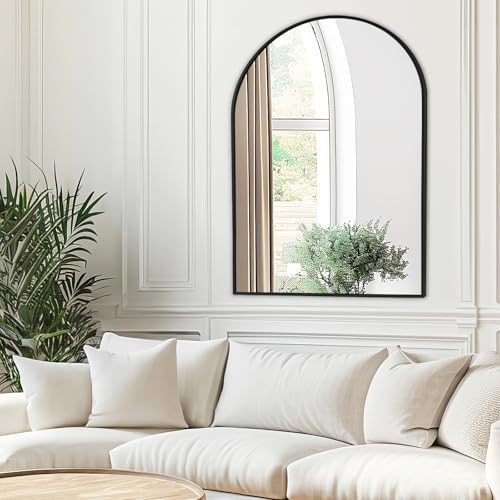 Fabuday Large Black Arched Wall Mirror 30x40