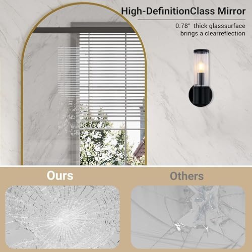 GAOMON Modern Gold Arch Wall Mirror 1