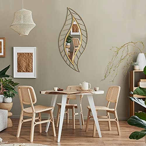 ironsmithn Decorative Wall Mirror 45x185 Gold Leaf Frame