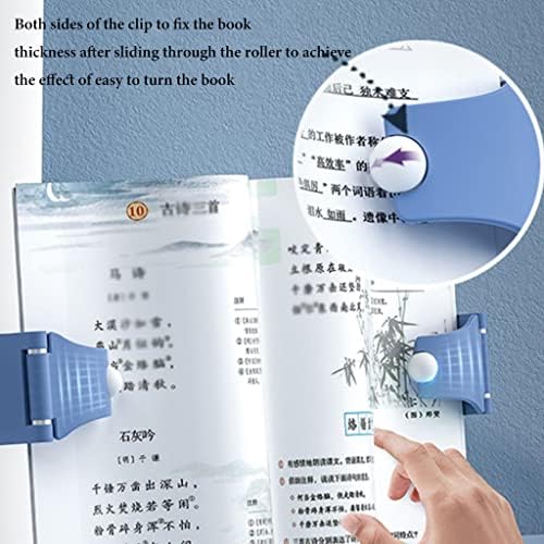 Adjustable Book Stand with Page Clips Ergonomic for Books and Laptop