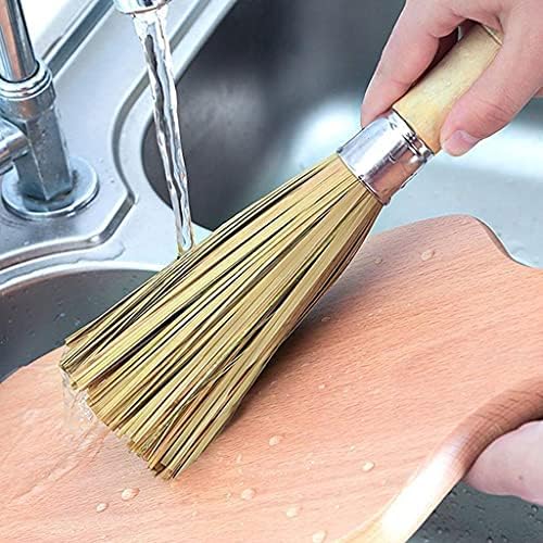 Hanging Bamboo Kitchen Brush with Wood Handle