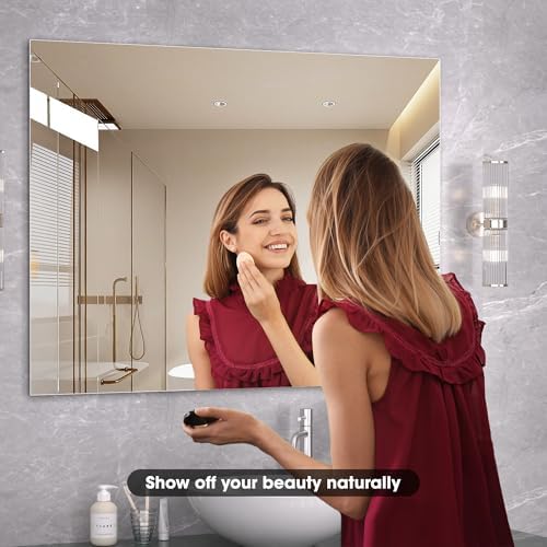 Hasipu 24 x 32 Frameless Bathroom Mirror