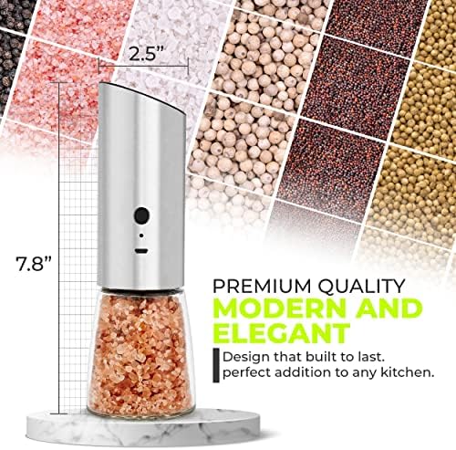 Kitchen-GO Rechargeable Salt Pepper Grinder Set