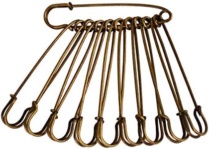 50 Pcs Heavy Duty Large Safety Pins in Brown