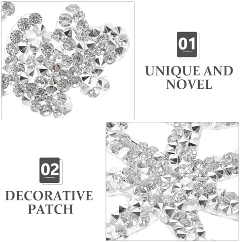 TEHAUX Snowflake Glitter Iron-on Patch Trim