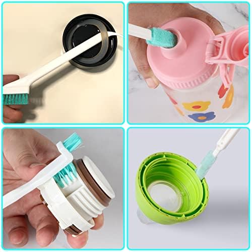 9 Pcs Small Cleaning Brush Set by ELEMGULY for Kitchen Window Keyboard