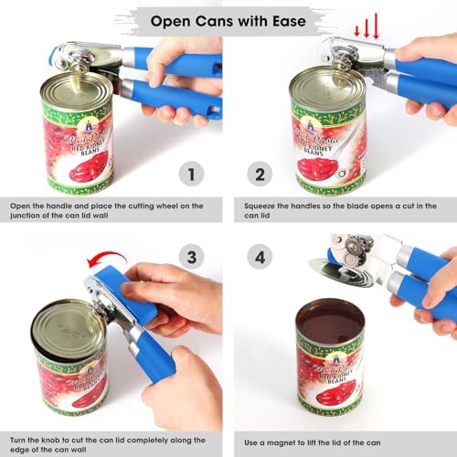 Beneno Manual Can Opener with Magnet and Bottle Opener