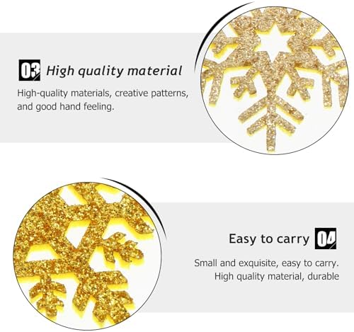 EXCEART 30Pcs Embroidered Snowflake Patches Christmas DIY Appliques