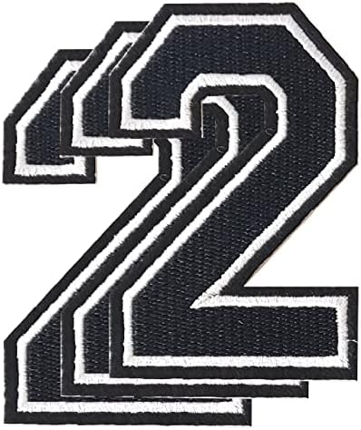 31 Inch Embroidered Iron On Number Patches 3Pcs 2 Set