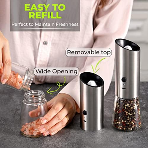 Kitchen-GO Rechargeable Salt Pepper Grinder Set